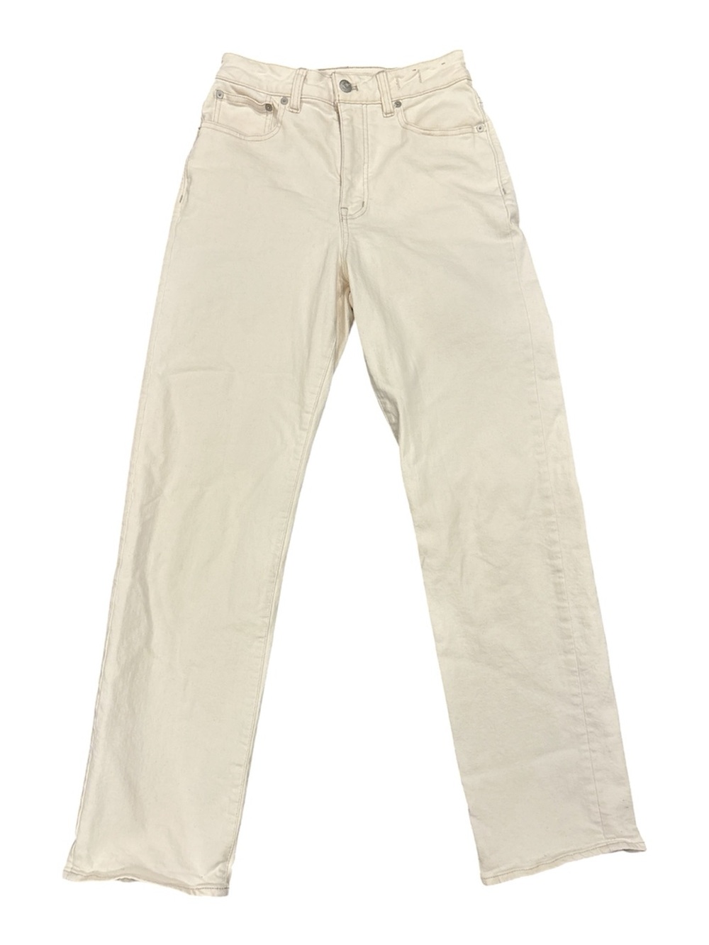 Women’s Madewell Cream Straight Leg Jeans Size 26